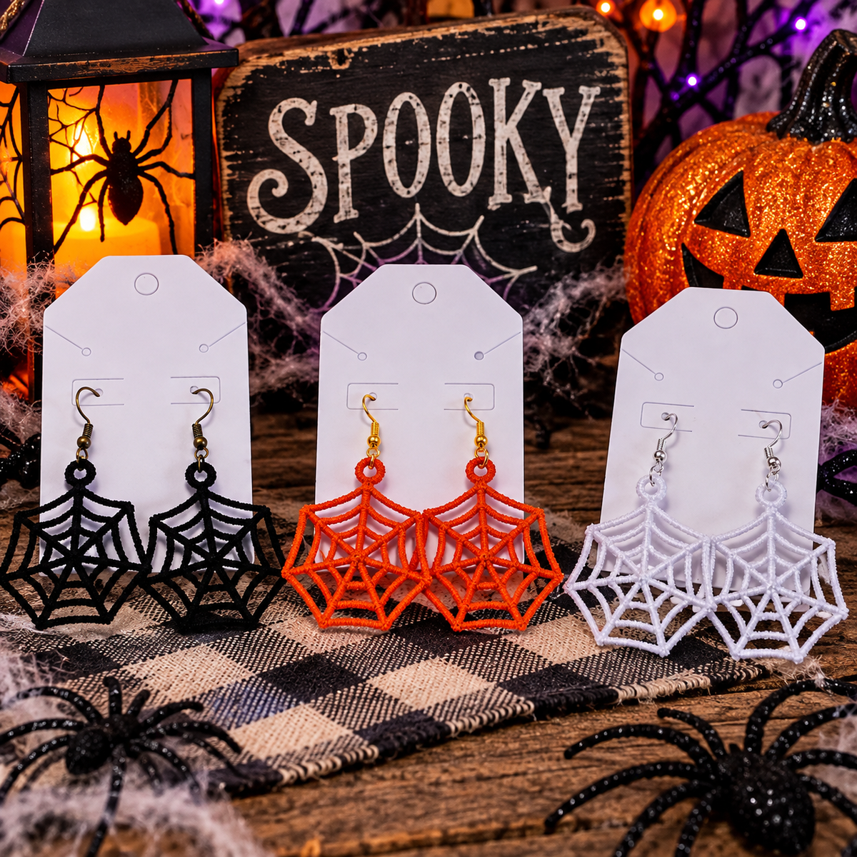 FSL Earrings-Spidey webs