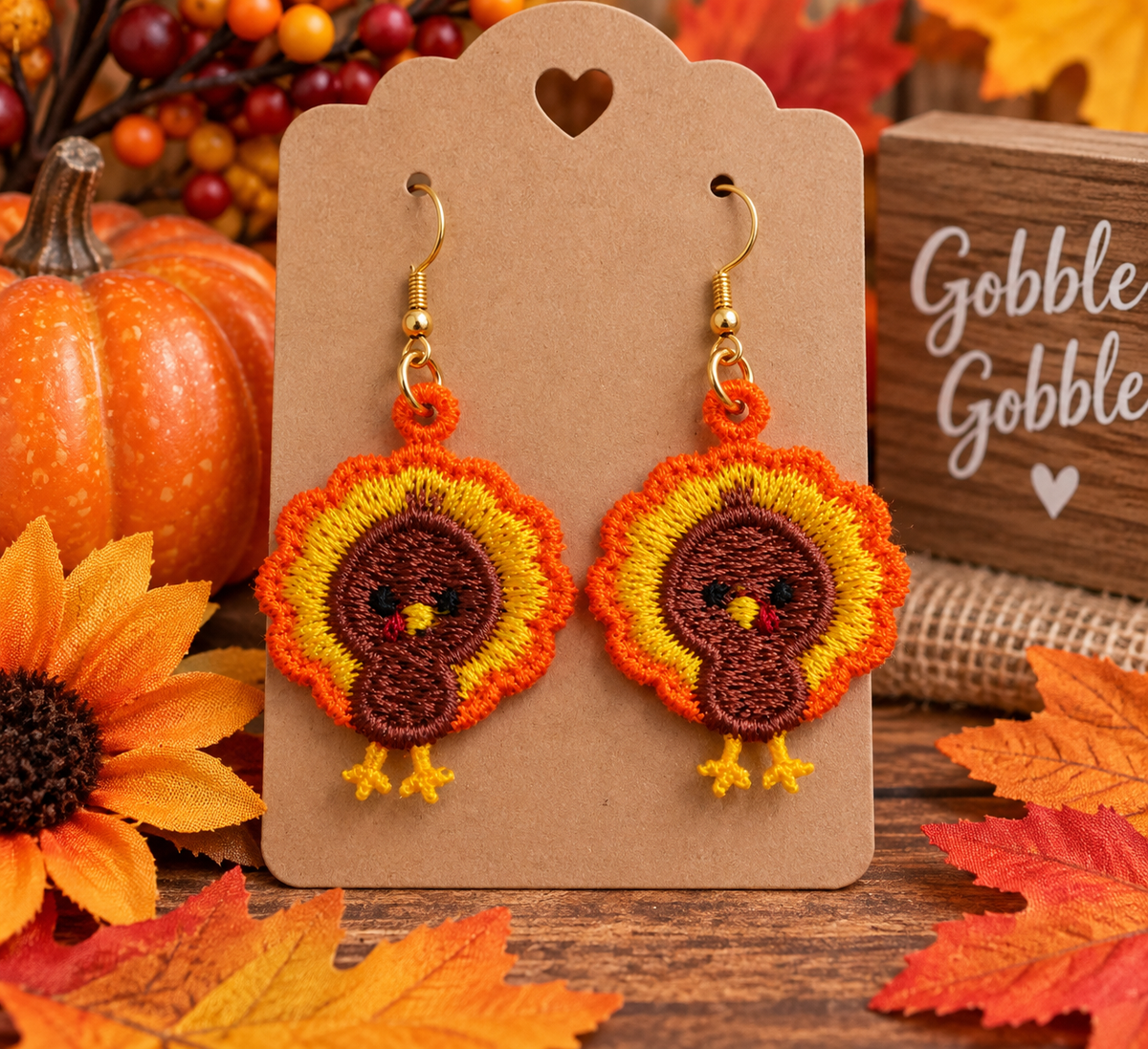 FSL Earrings-Cutie Turkey