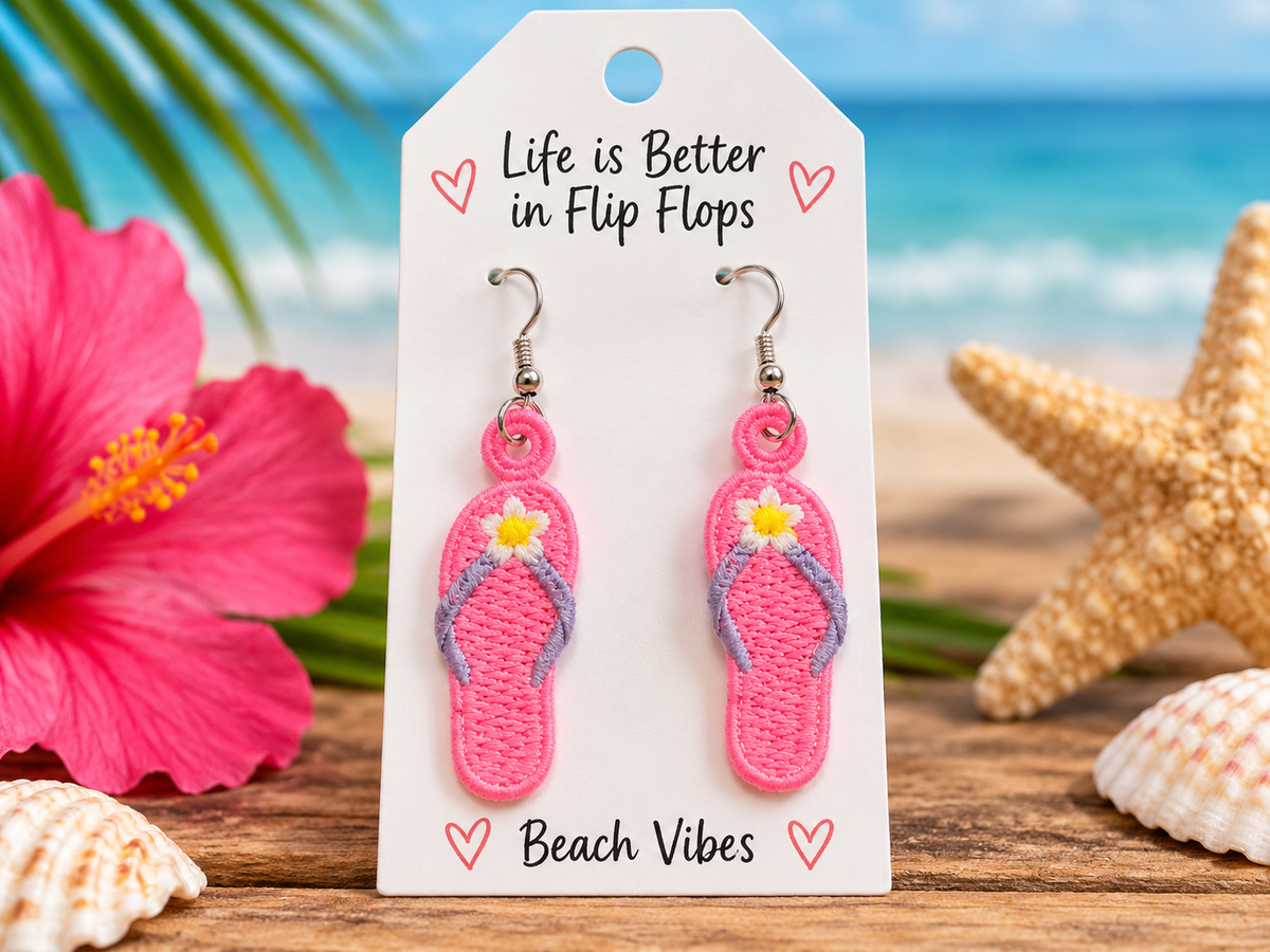 FSL Earrings-Flip flop style