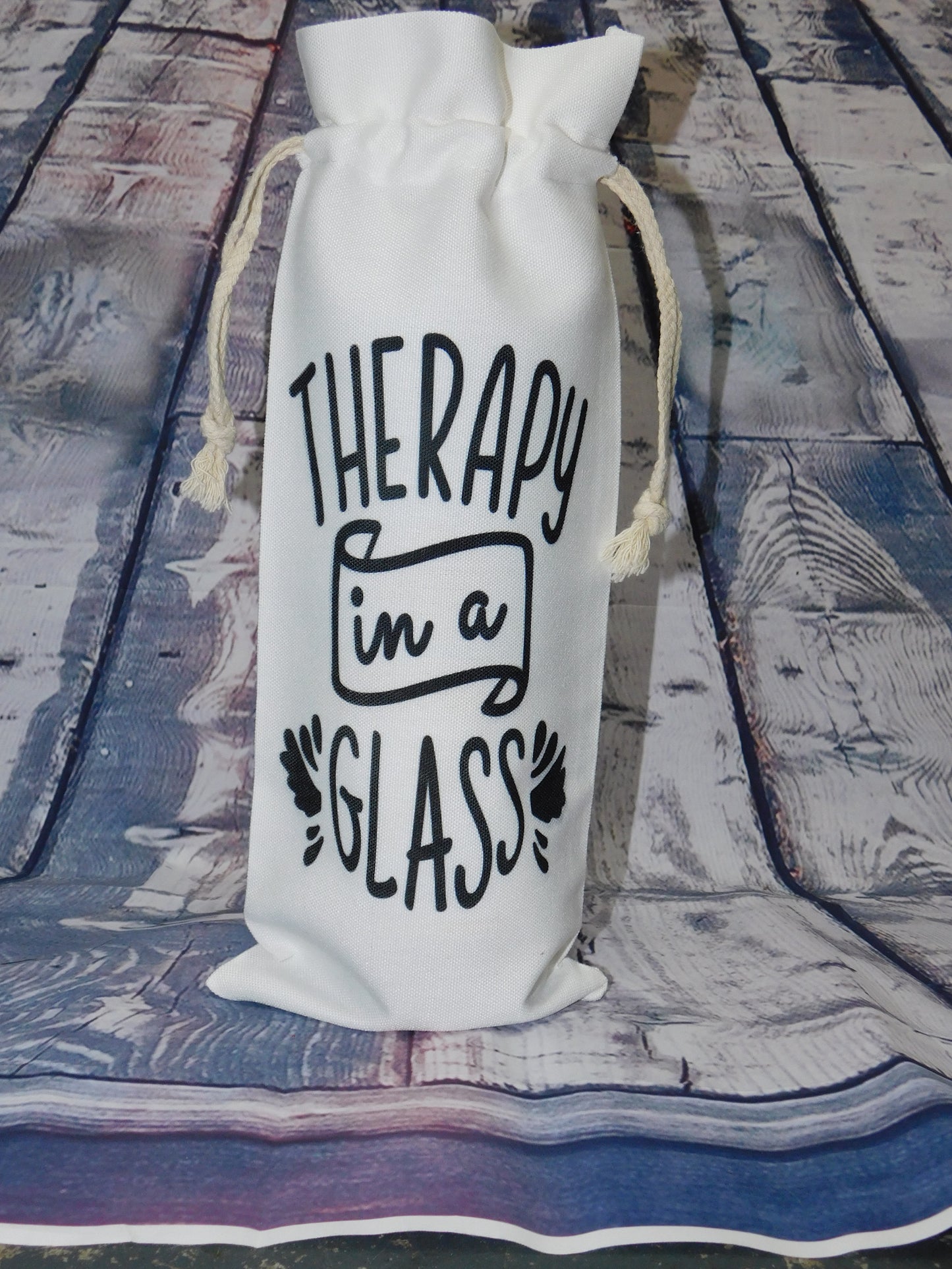 "Therapy in a Glass" Wine Bag